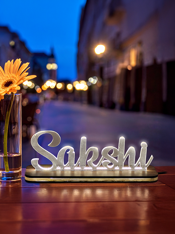 Personalised name cutout table top