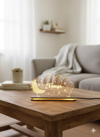 Personalized LED Light Gift  - Dreamy Cloud & Moon